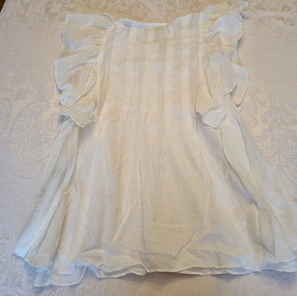 Max Studio White Ruffle Blouse - Picture 4 of 15